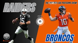 Raiders GET DEMOLISHED by Broncos in Denver The BetUS Postgame Show [upl. by Boylston]