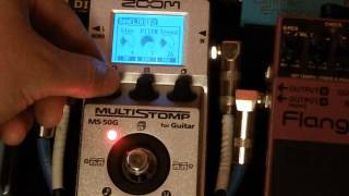 Zoom MS50G MultiStomp on Bass  No Talking [upl. by Yllime926]