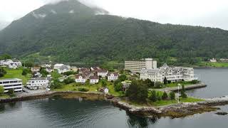 Balestrand  Sognefjord Norway  Fjord drone [upl. by Aleunam106]