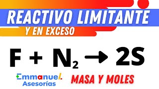 Reactivo LIMITANTE y en Exceso problemas con ecuaciones químicas [upl. by Sesilu]