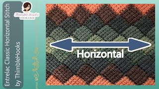 Entrelac Classic Horizontal Crochet Stitch Made Easy  Tutorial How To [upl. by Ille231]