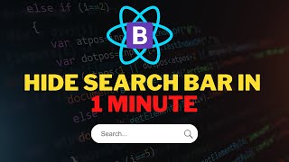 How to hide search bar from header using React and Bootstrap [upl. by Yramanna514]