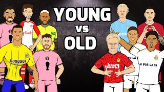 ⚽️OLD FOOTBALLERS vs YOUNG FOOTBALLERS⚽️ Feat Ronaldo Haaland Messi Mbappe Nunez Frontmen 72 [upl. by Natalee835]