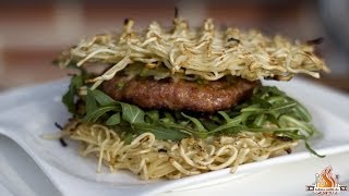 Ramen Burger Ramenhamburger german BBQ tutorial [upl. by Major]