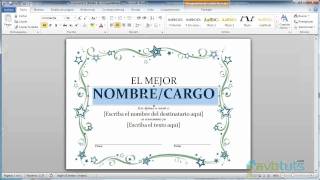 Como crear un Diploma en Word 2010 [upl. by Jordana48]