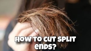 CUT YOUR SPLIT ENDS AT HOME  HAIRCARE SERIES DAY 2  SamraZeeshan67 [upl. by Iggep]