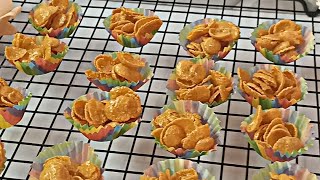 CORNFLAKES MADU HANYA DENGAN 4 BAHAN  HONEY CORNFLAKES 4 INGREDIENTS ONLY [upl. by Eleirbag]