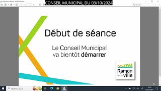 Conseil Municipal 3 octobre 2024 [upl. by Eppes646]