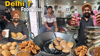 Top 5 Famous street food in Delhi 7  Chole Kulche  Love poori  Dudh Soda [upl. by Johanna]