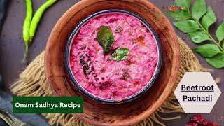 Beetroot PachadiOnam Sadhya Recipe [upl. by Abagail]