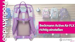 Beckmann Schulrucksack Active Air FLX  richtig am Rücken einstellen [upl. by Tedric921]