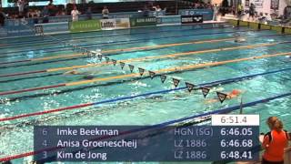 54 800m freestyle final  ONK 2014 Tilburg  Zwemmen [upl. by January]