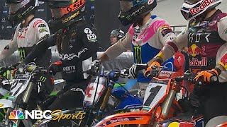 Supercross Round 10 in Detroit  EXTENDED HIGHLIGHTS  31222  Motorsports on NBC [upl. by Arataj171]