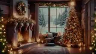 COZY FIREPLACE LIVING ROOM WITH CHRISTMAS AMBIANCE RELAXING MUSIC [upl. by Rufina]