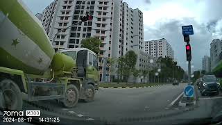 20240820 Cement truck oversteer [upl. by Sayce660]