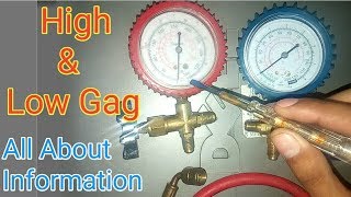 how to use Refrigeration pressure gauge High amp Low information in urduhindi [upl. by Lamoree328]