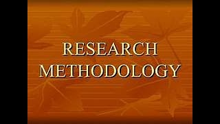 INTRODUCTION TO RESEARCH METHODOLOGY [upl. by Vaasta]