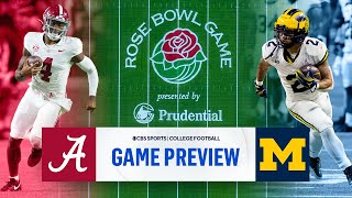 2024 Rose Bowl SUPER PREVIEW No 4 Alabama vs No 1 Michigan  CBS Sports [upl. by North966]