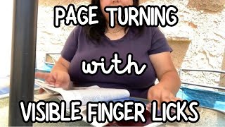 Page Turning With Visible Finger Licks ASMR No Talking amp Outdoor Paper Sounds [upl. by Milena]