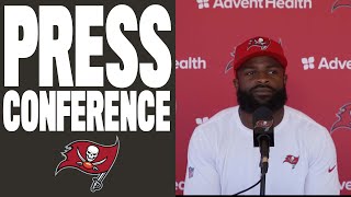 KeShawn Vaughn on Bigger Role Offensive Line  Press Conference [upl. by Nosdivad]