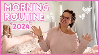 2024 MORNING ROUTINE breakfast skincare and get to know me [upl. by Romona900]