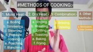 quotMethods Of Cookingquot  Full Explanation  Food Production  Hotel Management  Manthan Mishra [upl. by Humfrid496]