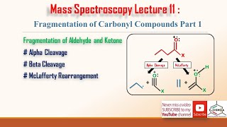 Mass Spectroscopy Lecture 11 Fragmentation of Carbonyl Compounds Part 1 [upl. by Zeeba]