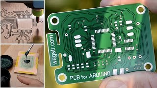 How to make a PCB prototyping with UV soldermask  STEP by STEP [upl. by Bertina]