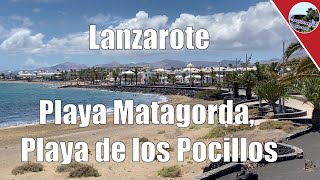 Lanzarote  Spaziergang an der Playa de los Pocillos Playa Matagorda in Puerto del Carmen [upl. by Freemon352]