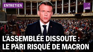 Dissolution de l’Assemblée nationale  le pari risqué de Macron avec lextrême droite [upl. by Stratton113]