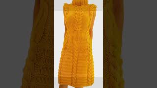 Handmade knitted dress with Embossed braids￼winterfashion style plekta winter πλεκτό φόρεμα [upl. by Alleen]