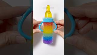 젖병 말랑이 만들기🌈🍼Rainbow Baby Bottle Squishy DIY with Nano Tape 실리콘테이프 [upl. by Htelimay]