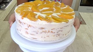 TORTA FRIA DE DURAZNOS  RICA Y ECONÓMICA Silvana Cocina ❤ [upl. by Verne]