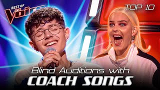 Coaches in SHOCK when hearing their OWN SONGS on The Voice  Top 10 [upl. by Ilenna]