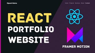 Build React Portfolio Project  Framer Motion React Animation Tutorial [upl. by Alban]