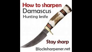 How to sharpen Damascus Hunting knife I dont just say I make the best Sharpeners I can prove it [upl. by Nevins779]