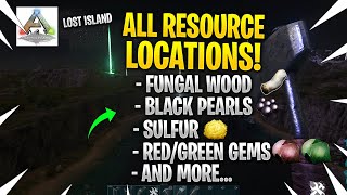 ARK Lost Island  All Resource Locations [upl. by Stila548]