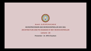 Microprocessor And Microcontroller  Architecture and Pin diagram of 8051 Microcontroller [upl. by Blain]