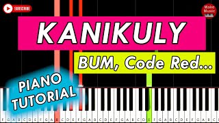 KANIKULY Piano Keyboard Tutorial  Bum Code Red ZaNoZa [upl. by Cave]