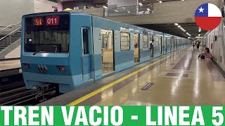 Metro De Santiago  Inyección Tren Vacio Linea 5  NS74 P3011 [upl. by Gillman]