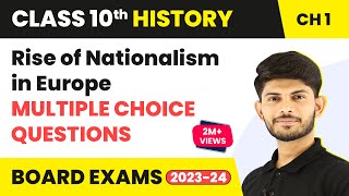 The Rise of Nationalism in Europe  Multiple Choice Questions  Class 10 History Chapter 1  202324 [upl. by Ahserkal]