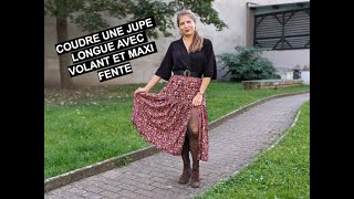 TUTO Comment coudre une jupe longue à fente  Couture facile [upl. by Anyaj]