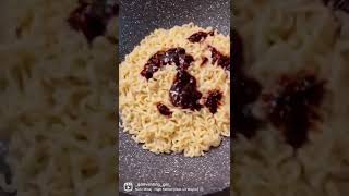 Korean drama style chili garlic noodles 🍜 ramen food travel recipes viral foodvideo [upl. by Pasahow688]