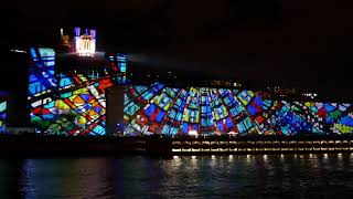 Fête des lumières Lyon 2018 Colline de Fourvière  Reflets de Damien Fontaine [upl. by Eboh]