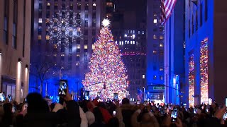 2023 Rockefeller Center Christmas Tree Lighting  El Minuto English [upl. by Buna]