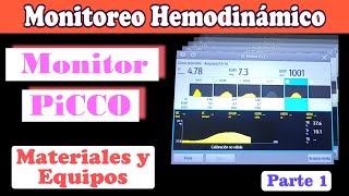 MONITOREO HEMODINÁMICO SISTEMA PiCCO  MATERIALES Y EQUIPO  PRIMERA PARTE 13 [upl. by Aynuat741]