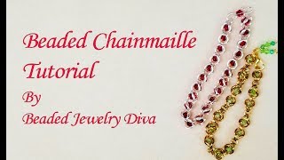 🌟Beaded Chainmaille Tutorial  Beaded Chain Maille Bracelet Tutorial [upl. by Erbas]