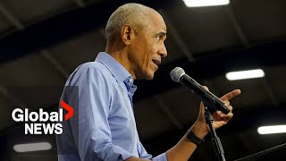 Obama criticizes Black men who arent supporting Harris quotNot acceptablequot [upl. by Mcclure694]