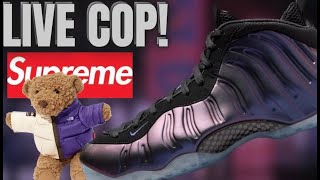 LIVE COP  SUPREME TNF WEEK 3 amp  AIR FOAMPOSITE ONE ‘EGGPLANT’ 2024 LIMITED DROP [upl. by Austen201]