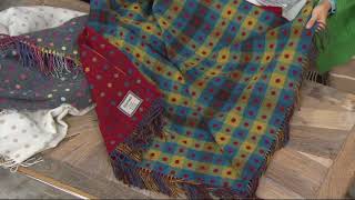 Foxford Wolleen Mills Lambswool Polka Dot Throw on QVC [upl. by Cody]